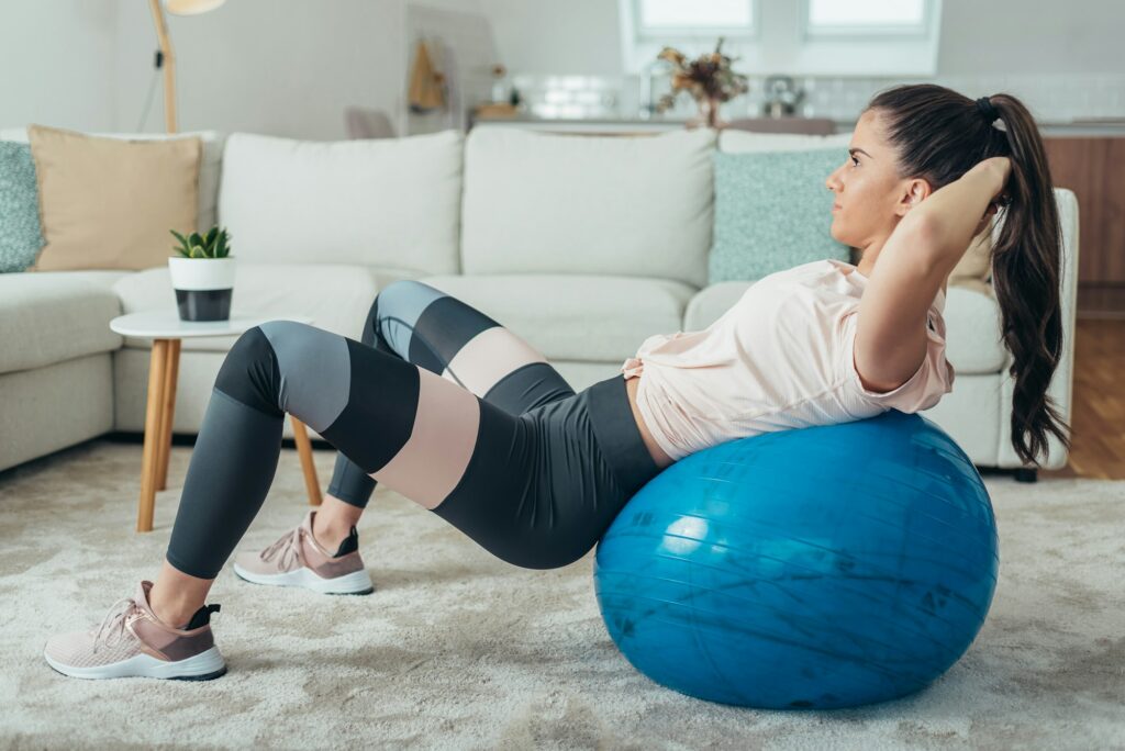 Exercise Ball Crunch - exercice abdos